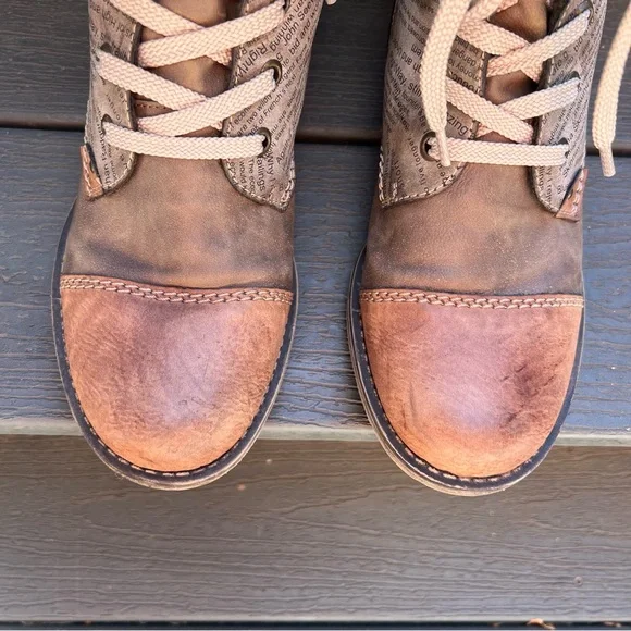RIEKER BROWN TAN COMBAT BOOTS SIZE 39 NEW - Picture 2 of 11